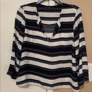 Zara Monochrome Striped Top